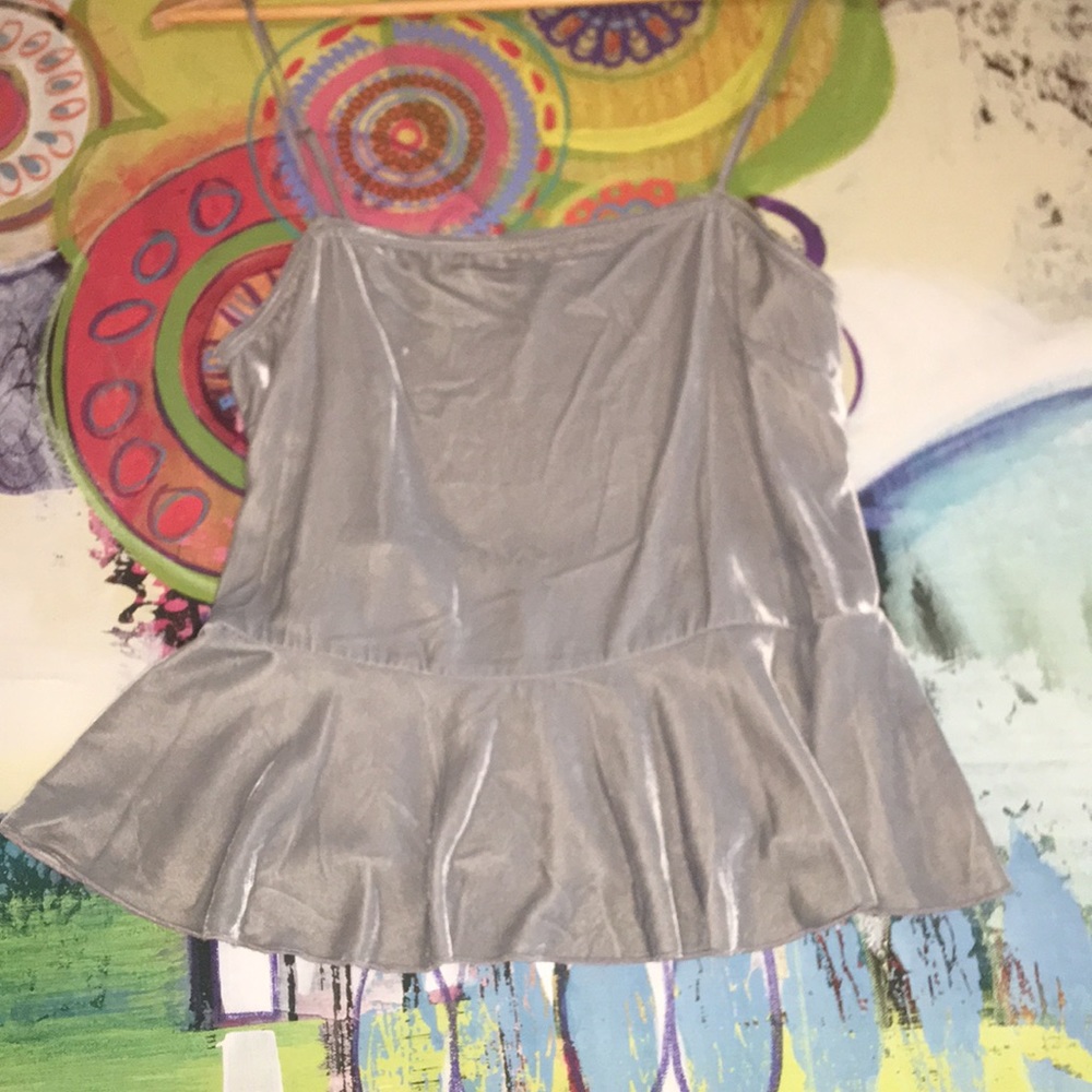 Free People Intimately Silver Tank Top